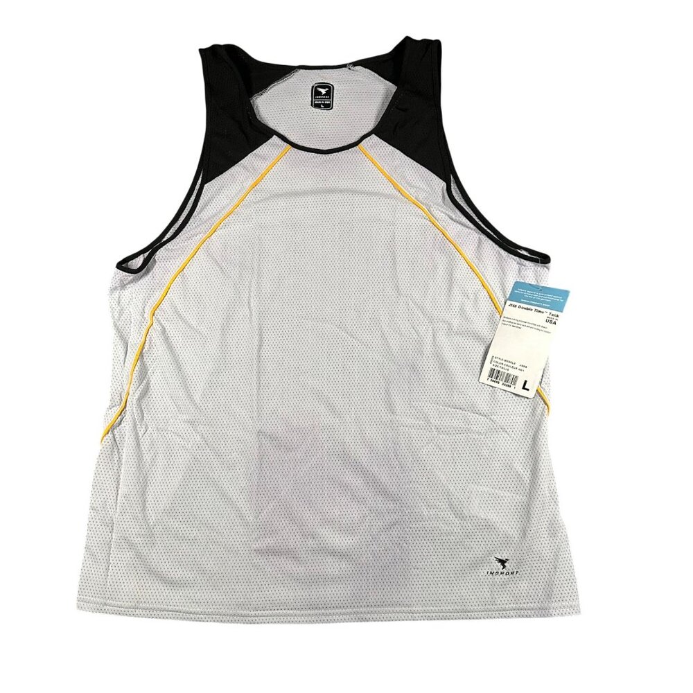 Insport Tank Top Mens Large J568 Double Time Tank USA‎ Pullover Colorblock NWT